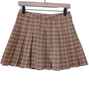 Arizona Womens Pleated Skirt Juniors Size Medium Color Brown
